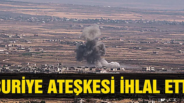 Suriye rejimi ateşkese rağmen hava saldırısı düzenledi