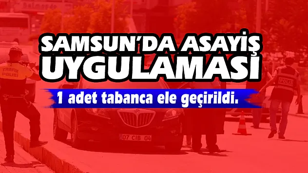 Samsun'da asayiş uygulaması