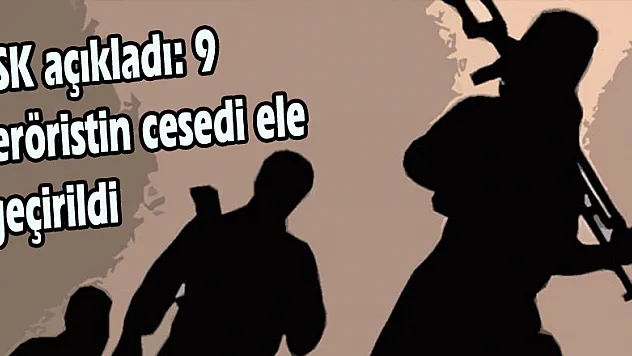 TSK açıkladı: 9 teröristin cesedi ele geçirildi