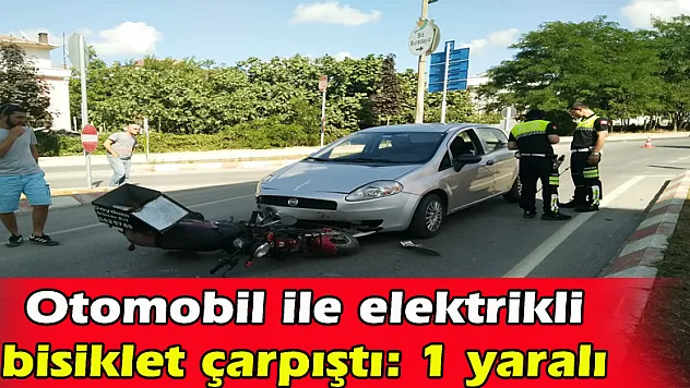 Samsun'un Bafra ilçesinde otomobil ile çarpışan elektrikli bisiklet sürücüsü yaralandı.
