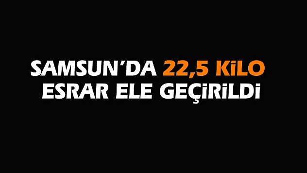 Samsun'da 22,5 kilo esrar ele geçirildi