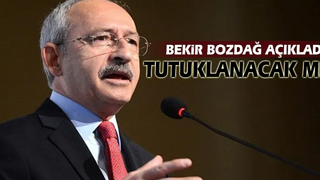 Bozdağ'dan Kılıçdaroğlu'nun tutuklanacağı iddialarına ilişkin açıklama