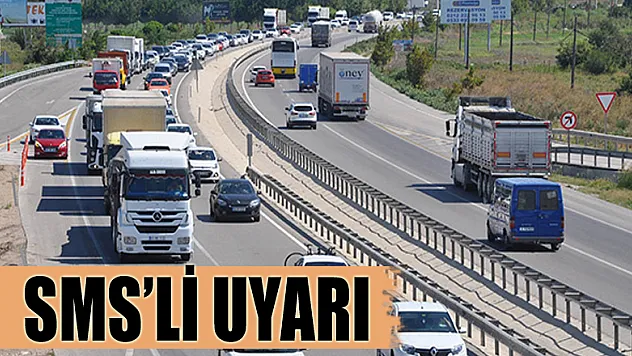 İçişleri Bakanlığı'ndan kazaların yoğun olduğu yollarda SMS'li uyarı