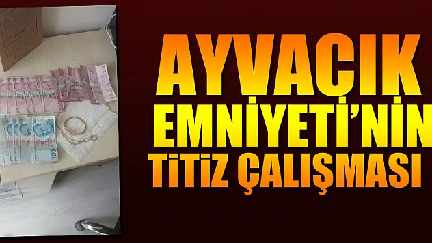 Ayvacık Emniyeti'nin titiz çalışması