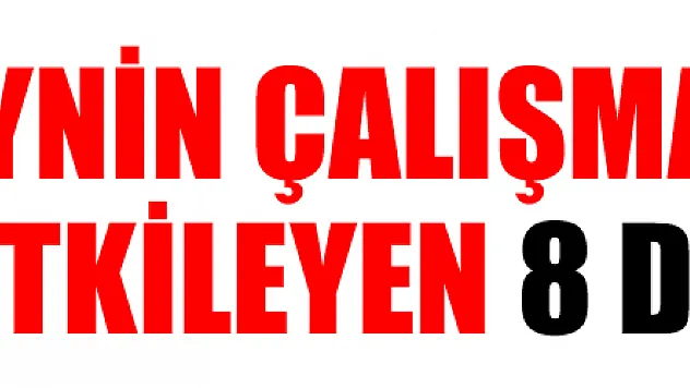 Beynin çalışma biçimini etkileyen 8 davranış