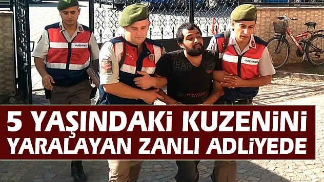 5 yaşındaki kuzenini yaralayan zanlı adliyede