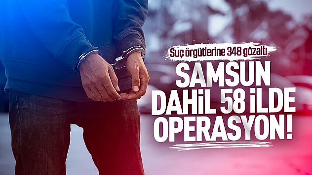 58 ilde suç örgütlerine yönelik operasyon: 348 şüpheli yakalandı
