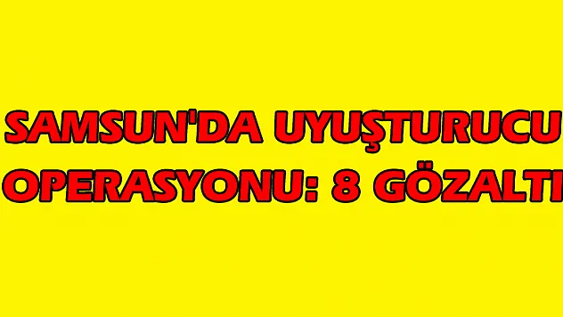 Samsun'da uyuşturucu operasyonu: 8 gözaltı