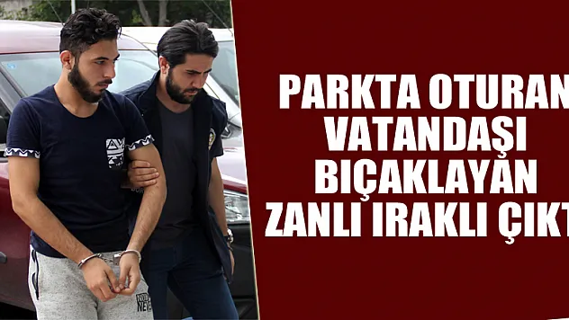 Parkta oturan vatandaşı bıçaklayan zanlı Iraklı çıktı