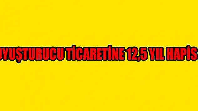 Uyuşturucu ticaretine 12,5 yıl hapis 