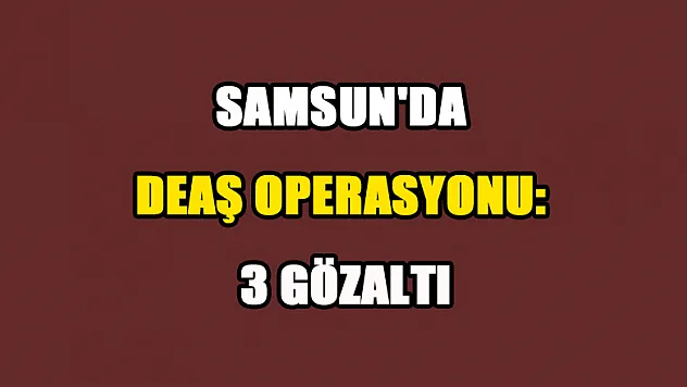 Samsun'da DEAŞ operasyonu: 3 gözaltı 