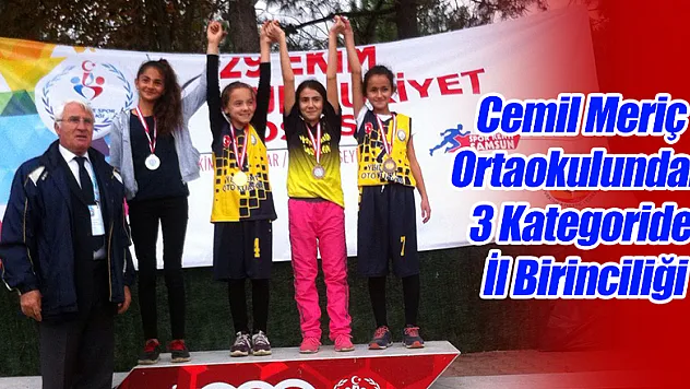 Cemil Meriç Ortaokulundan 3 Kategoride İl Birinciliği