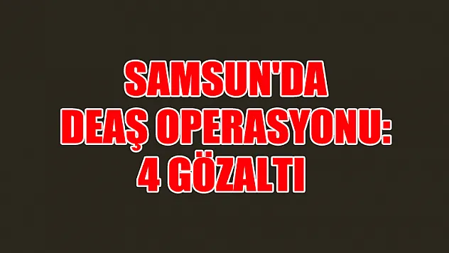 Samsun'da DEAŞ operasyonu: 4 gözaltı