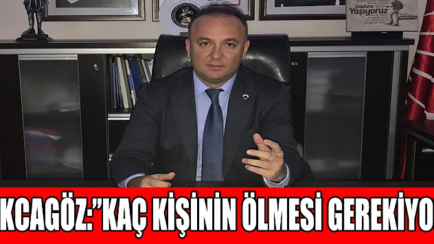 AKCAGÖZ:'KAÇ KİŞİNİN ÖLMESİ GEREKİYOR'