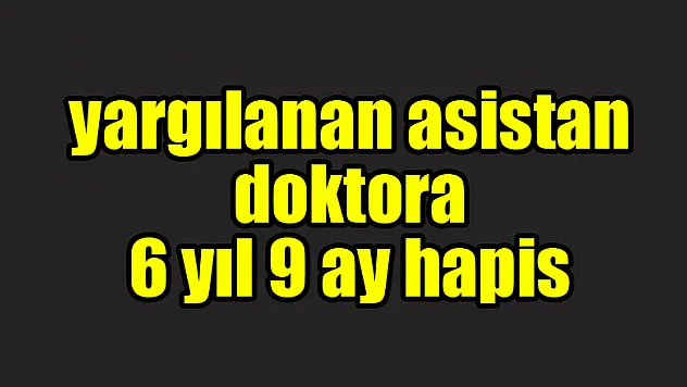 FETÖ'den yargılanan asistan doktora 6 yıl 9 ay hapis 