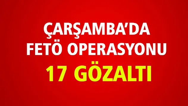Çarşamba'da FETÖ operasyonu: 17 Gözaltı