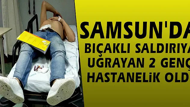 Samsun'da bıçaklı saldırıya uğrayan 2 genç hastanelik oldu