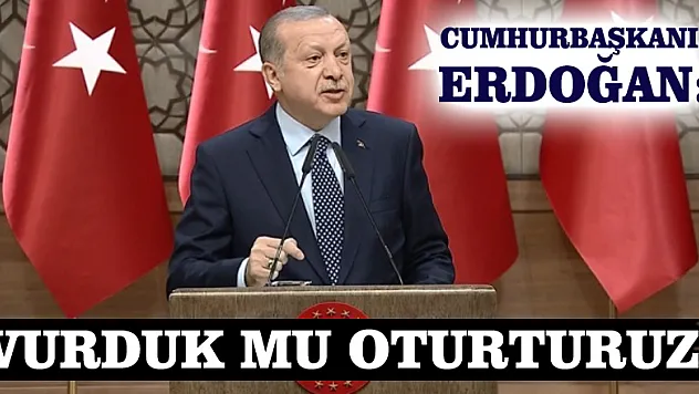 Cumhurbaşkanı Erdoğan: 'Vurduk mu oturturuz'