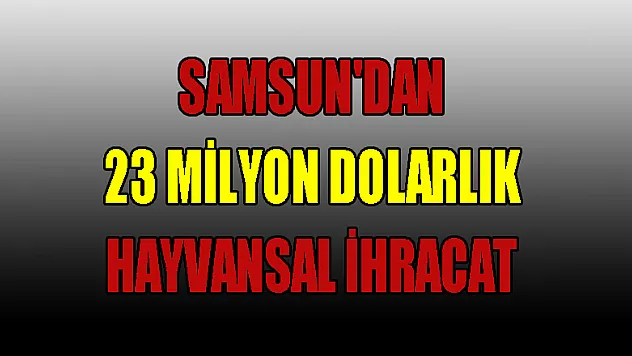 Samsun'dan 23 milyon dolarlık hayvansal ihracat