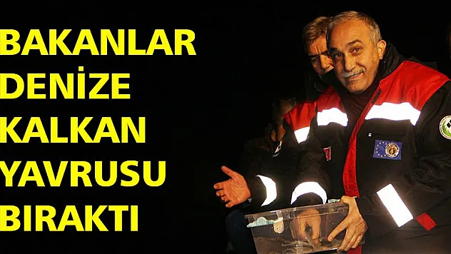 Bakan Demircan ve Fakıbaba denize kalkan yavrusu bıraktı