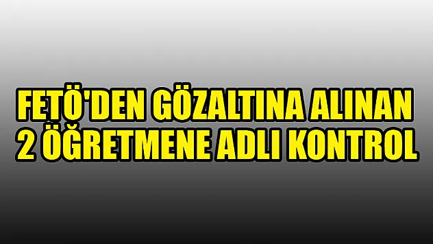 FETÖ'den gözaltına alınan 2 öğretmene adli kontrol 