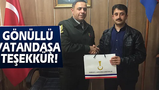 GÖNÜLLÜ VATANDAŞA TEŞEKKÜR!