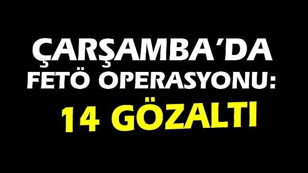 Çarşamba'da FETÖ operasyonu: 14 gözaltı