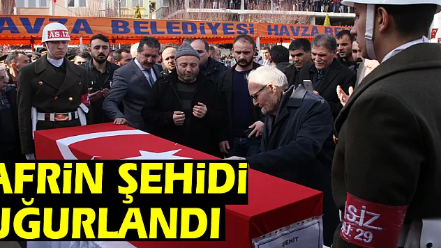Afrin şehidini eşi üniformasıyla uğurladı