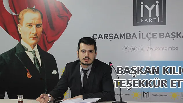 BAŞKAN KILIÇ TEŞEKKÜR ETTİ