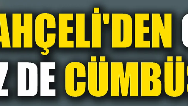 Bahçeli'den CHP'ye: Siz de cümbüş deyin