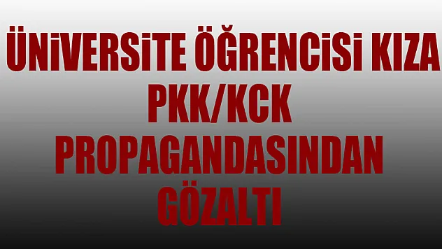 Samsun'da üniversite öğrencisi kıza PKK/KCK propagandasından gözaltı