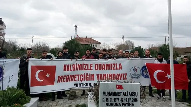 15 Temmuz şehidi kabri başında anıldı 