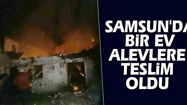 Samsun'da bir ev alevlere teslim oldu