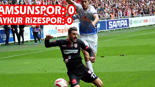 Spor Toto 1. Lig: Samsunspor: 0 - Çaykur Rizespor: 0