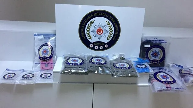 Samsun'da 1,2 kilo bonzai ele geçti