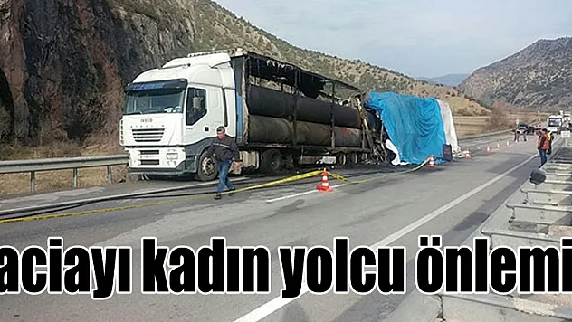 Faciayı kadın yolcu önlemiş