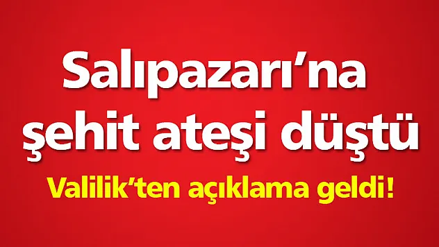 Salıpazarı'na şehit ateşi düştü