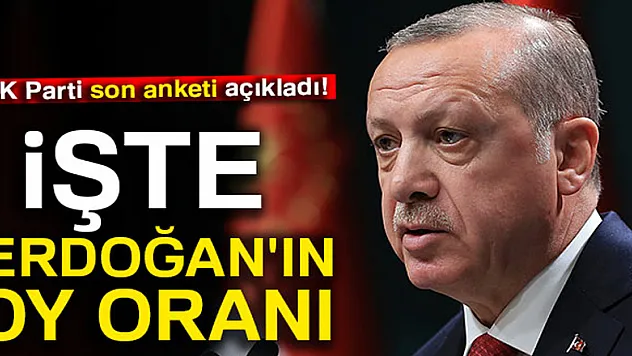 AK Parti son anketi açıkladı: İşte Erdoğan'ın oy oranı...
