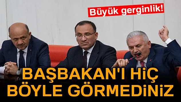 Büyük gerginlik! Başbakan'ı hiç böyle görmediniz