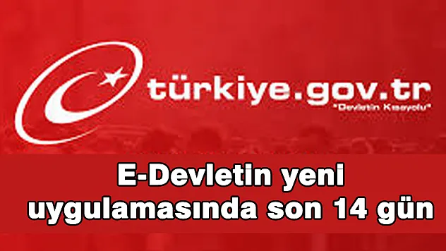 E-Devletin yeni uygulamasında son 14 gün