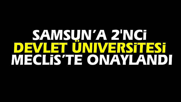 Samsun'a 2'nci devlet üniversitesi Meclis'te onaylandı