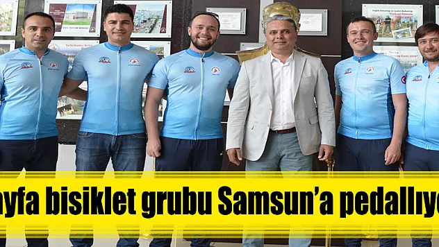 Tayfa bisiklet grubu Samsun'a pedallıyor 