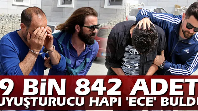 9 bin 842 adet uyuşturucu hapı 'Ece' buldu