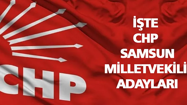 İşte CHP'nin Samsun adayları