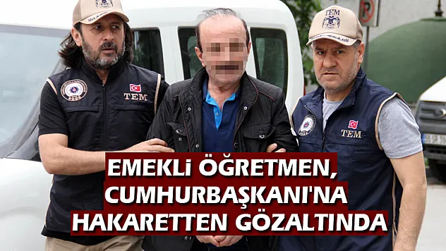 Emekli öğretmen, Cumhurbaşkanı'na hakaretten gözaltında