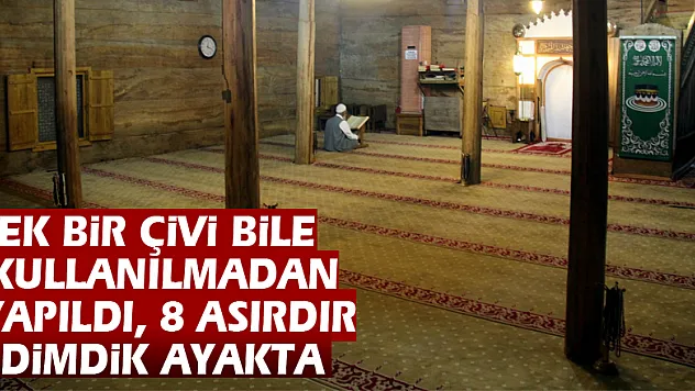 ek bir çivi bile kullanılmadan yapıldı, 8 asırdır dimdik ayakta