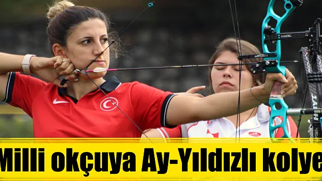 Milli okçuya Ay-Yıldızlı kolye 