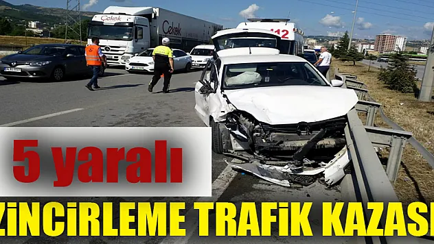 Samsun'da zincirleme trafik kazası: 5 yaralı 