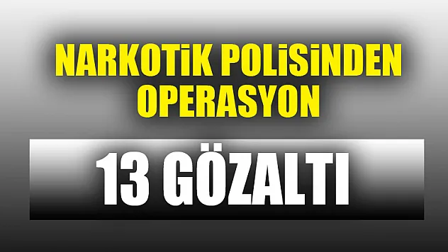 Samsun'da narkotik polisinden operasyon: 13 gözaltı 