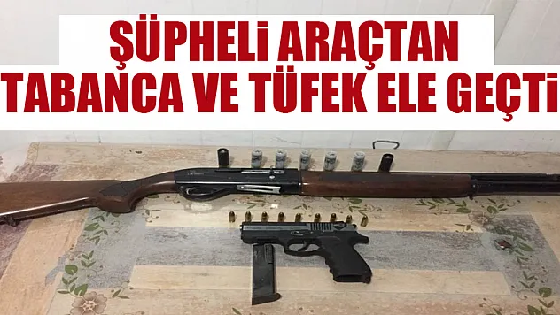 Samsun'da şüpheli araçtan tabanca ve tüfek ele geçti 